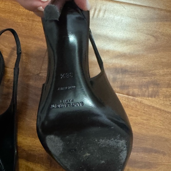 Saint Laurent slingback pumps in black size 38.5 - Picture 5 of 6